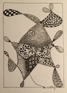 zentangle workshop Cathy van Nes - Hallo Terschelling