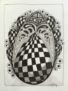 zentangle-workshop-paasei-Cathy van Nes Hallo Terschelling