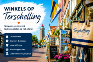 Winkels op Terschelling met winkels, souvenirs en shoppen in West-Terschelling en Midsland