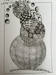 zentangle workshop Cathy van Nes cirkels | Hallo Terschelling