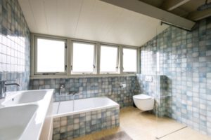 Badkamer - douche - bad vakantiehuis Jansveld Formerum - Hallo Terschelling
